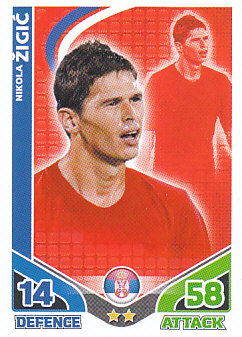 Nikola Zigic Serbia 2010 World Cup Match Attax #201